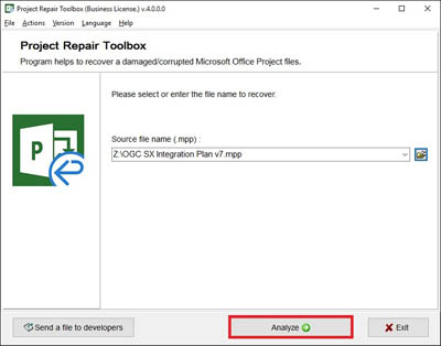 analyze button project