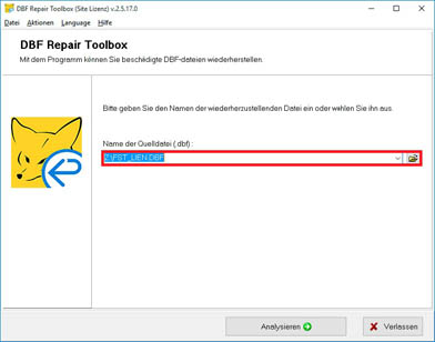 select file