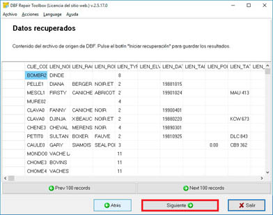 next view data