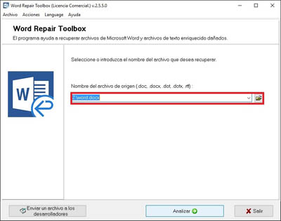 select file