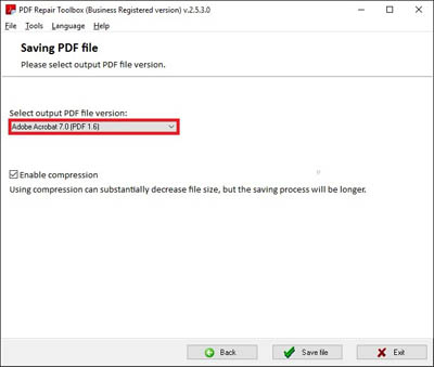 file version pdf