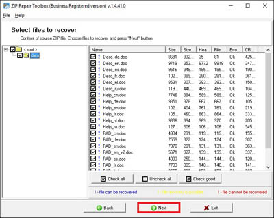 next view data