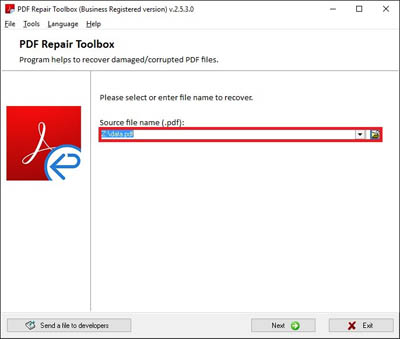 select file