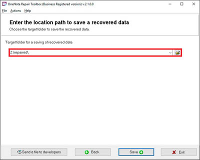 select path save onenote